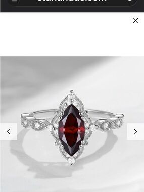 Unique Marquise Engagement Ring White Gold Wedding Ring Vintage Style
